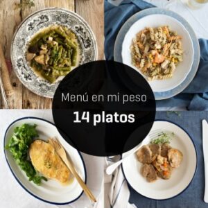 Menú "en mi peso" 14 platos