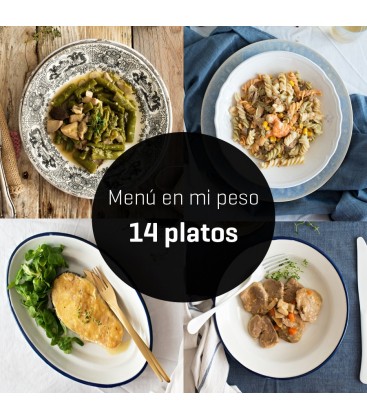 Menú "en mi peso" 14 platos
