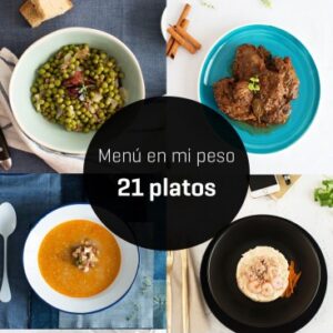 Menú "en mi peso" 21 platos