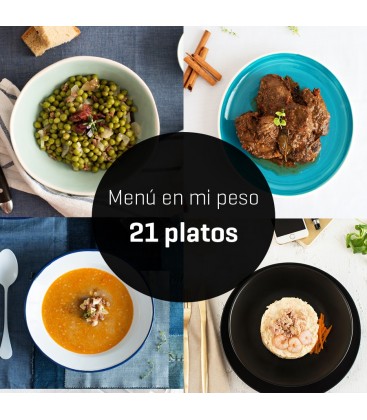Menú "en mi peso" 21 platos