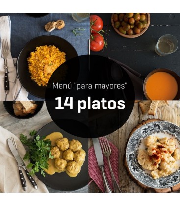 Menú "para mayores" de 14 platos - semana 1